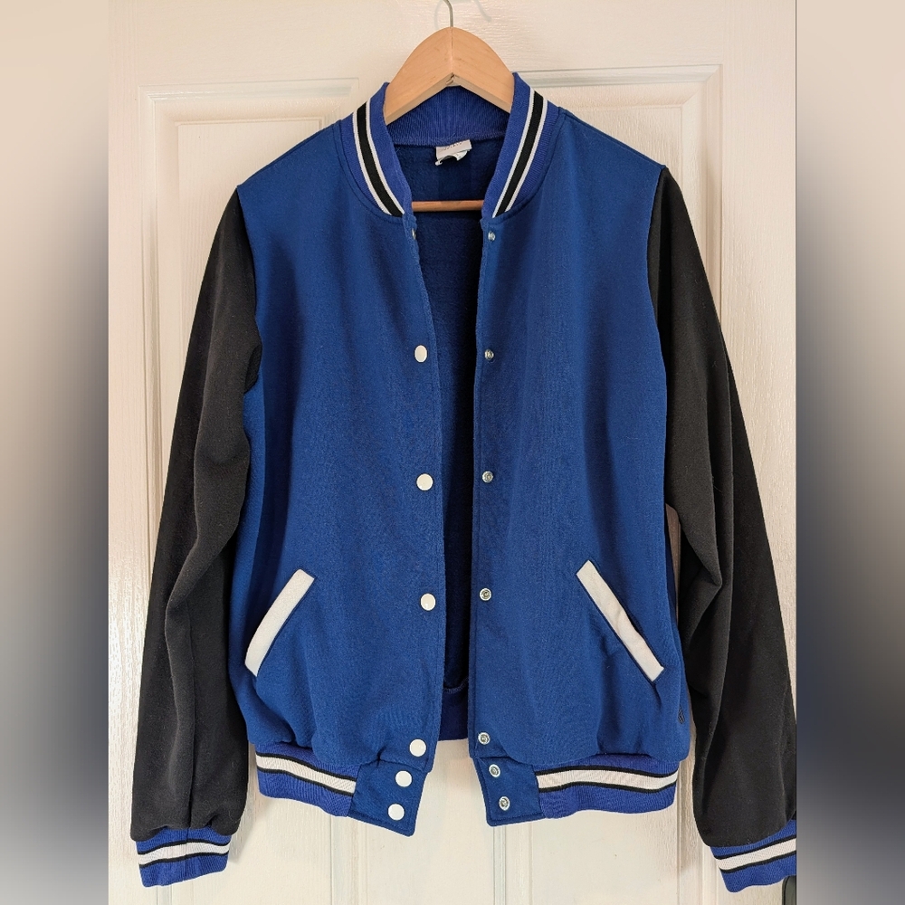 Blue & Black Classic Varsity Jacket